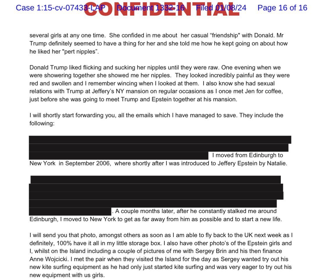 TerryMoran's tweet image. The release of the Epstein files is rigged. It’s a fake release.

The scam: Erase Trump’s name and image from every scrap of the Epstein files.

They have to Trump-wash the whole thing—because he’s all over the files. 

Trump, Democrats, billionaires—whomever—release it all.