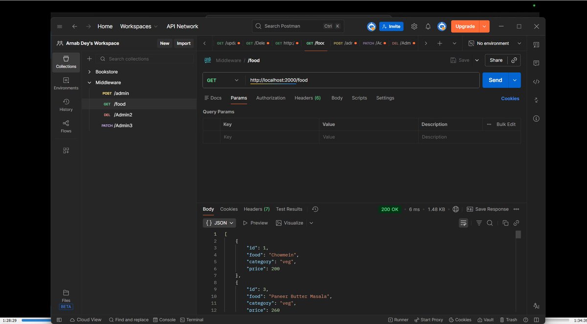CHAYAN78905's tweet image. 🚀 #Day9 / #100DaysOfBackend 🎯
Backend Development Journey | #CoderArmy ⚙️

📌 Today’s Learning:
👉 Understanding Middleware Handling in Different Ways
👉HTTP Status Codes, and Why Status Codes Matter in Backend Development  🌐

Big thanks to @rohit_negi9 bhaiya