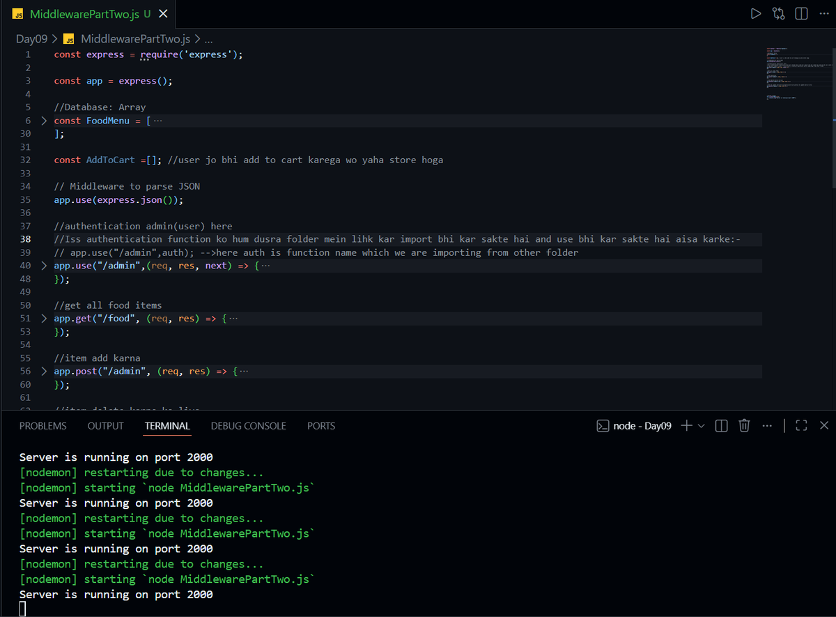 CHAYAN78905's tweet image. 🚀 #Day9 / #100DaysOfBackend 🎯
Backend Development Journey | #CoderArmy ⚙️

📌 Today’s Learning:
👉 Understanding Middleware Handling in Different Ways
👉HTTP Status Codes, and Why Status Codes Matter in Backend Development  🌐

Big thanks to @rohit_negi9 bhaiya