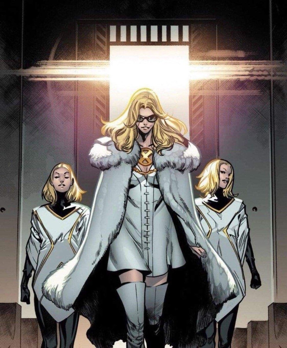 Emma Frost outfits I need in rivals like badly.