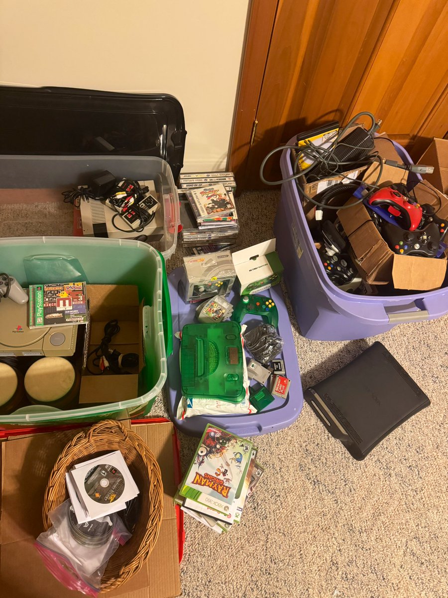N64 Lot Sold — MORE FOR SALE 👇 

XBOX 360
XBOX One - Master Chief Coll. CIB
Original NES 
PS1, PS2, PS4 
Sega Saturn 
Nintendo Switch Lite CIB 
GameCube 
Gameboy Color 

- Games, accessories &amp; more🔥
