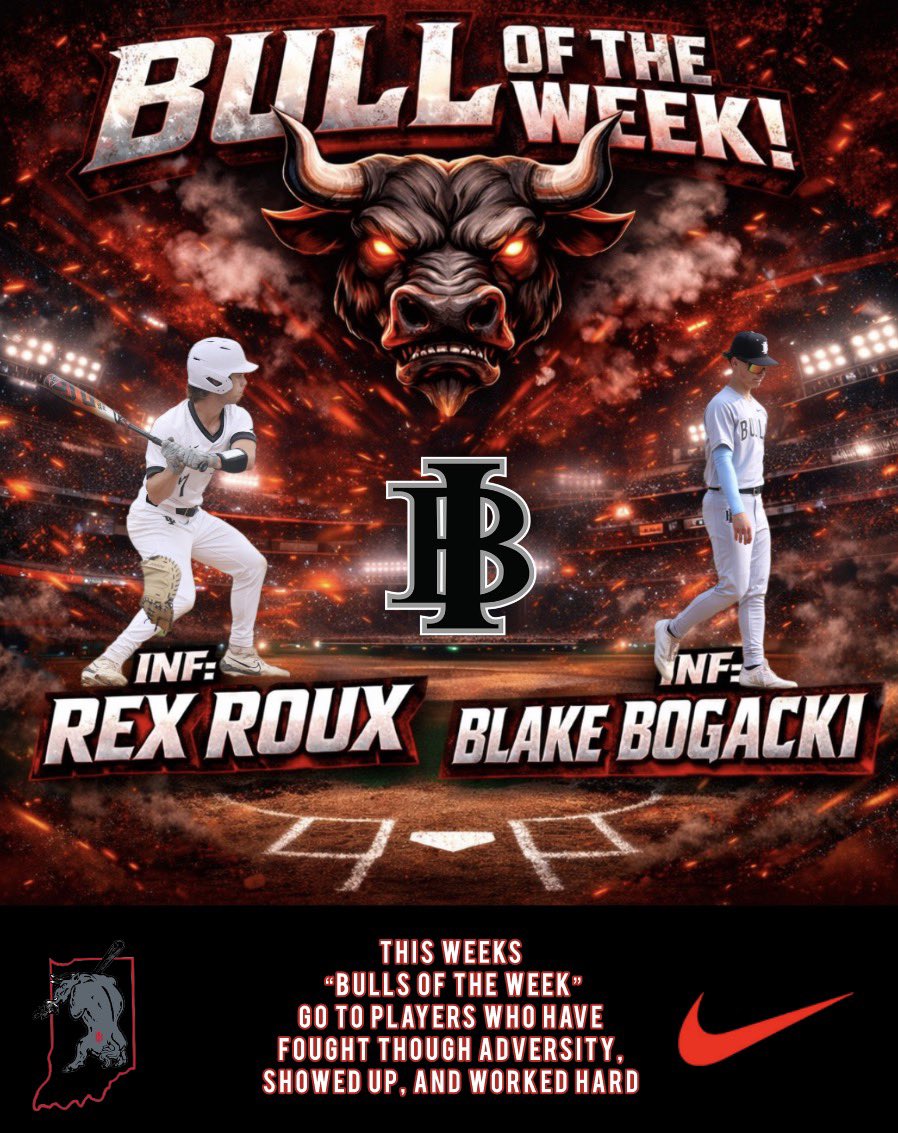 Bullsnorth2027's tweet image. Congratulations to the “BULLS OF THE WEEK” 
Blake Bogacki 
Rex Roux 
These guys took the extra mile this week. They continue to lead by example no matter the circumstances. 
#DOMINATE #Bullsfam