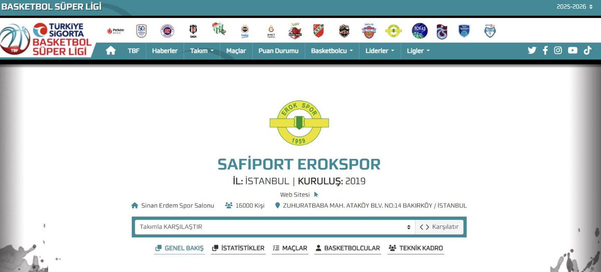 🚨Safiport, Erokspor Basketbol Takımı’nın isim sponsoru oldu.

Türkiye Sigorta Basketbol Süper Ligi’nde mücadele eden Esenler Erokspor, yapılan anlaşmayla birlikte yoluna Safiport Erokspor adıyla devam edecek.