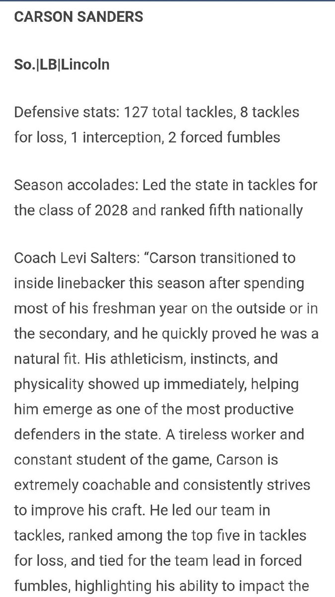 Carson Sanders 2028 tweet media