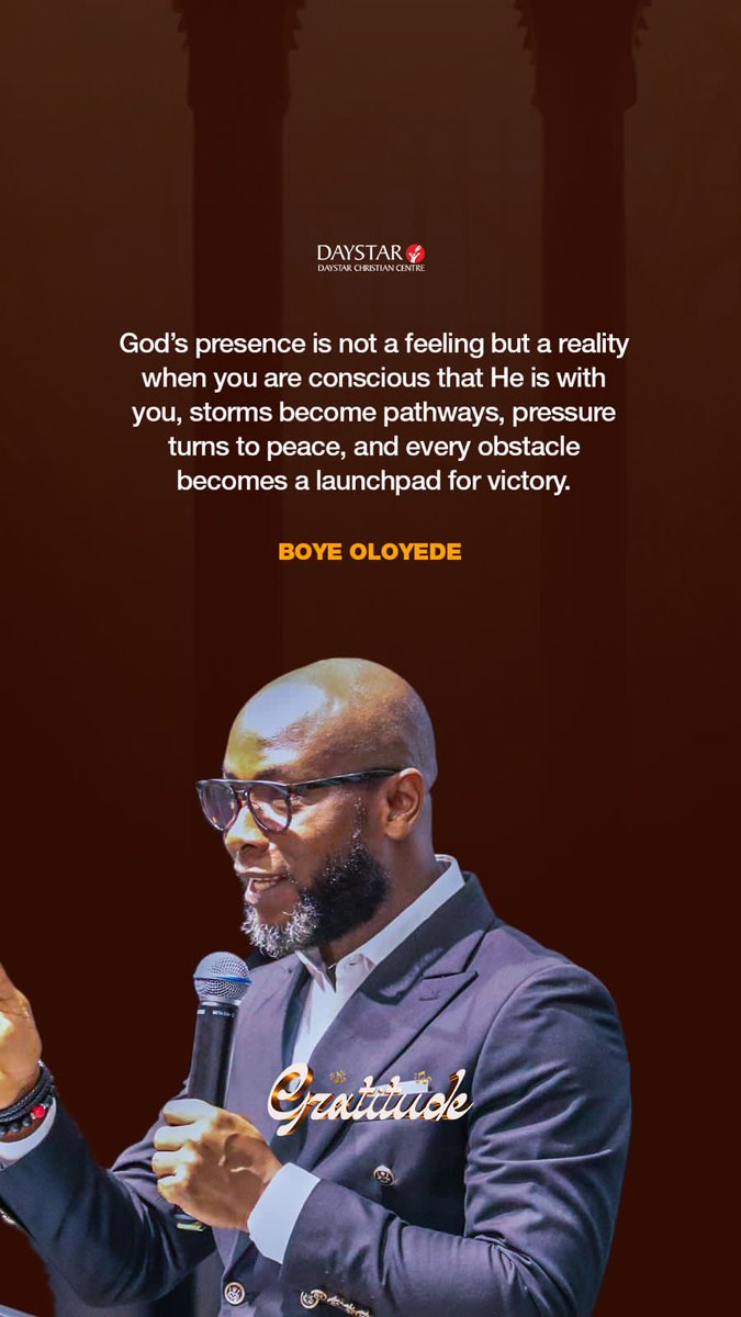 DaystarNG's tweet photo. The storm may rise, but your boat will not sink.

God’s presence turns pressure into peace and trials into testimonies. Stay focused on Jesus, and watch supernatural intervention unfold.

 Catch the full message on YouTube - link in bio.

#DaystarChristianCentre #Gratitude #Possibilities2025