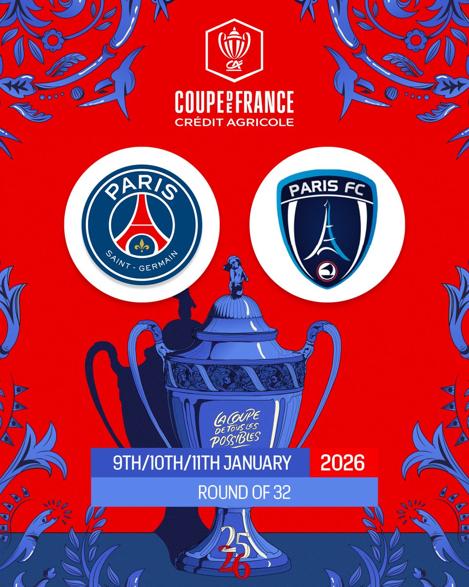 PSG_inside's tweet image. Nos Parisiens recevront le Paris FC dans le cadre des 16es de finale de la @coupedefranceCA 🏆