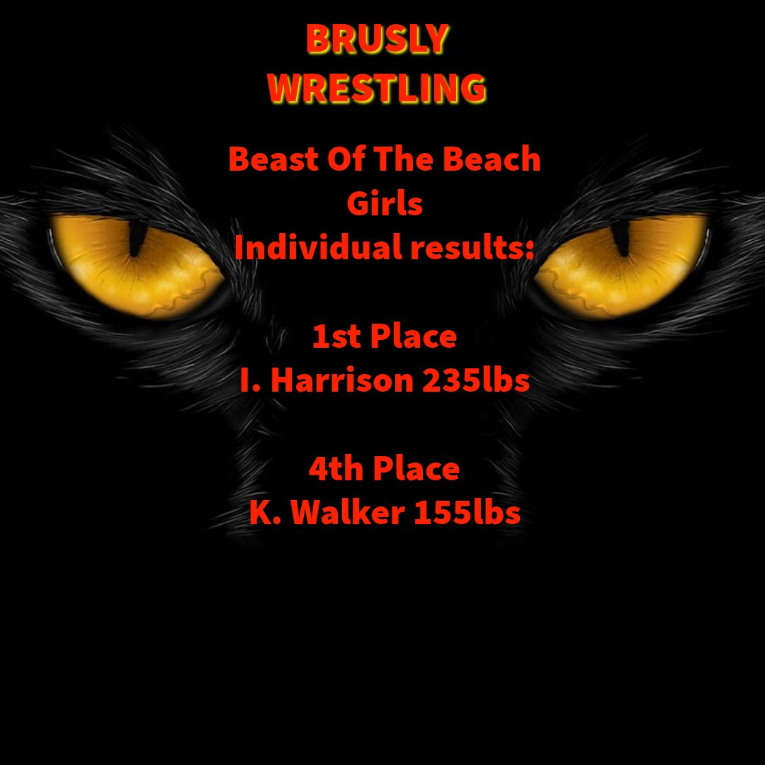 BruslyWrestling's tweet photo. Results from the Beast Of The Beach Girls Wrestling Tournament held at Ft. Walton Beach HS, Florida. https://t.co/VMfLsEXHOa