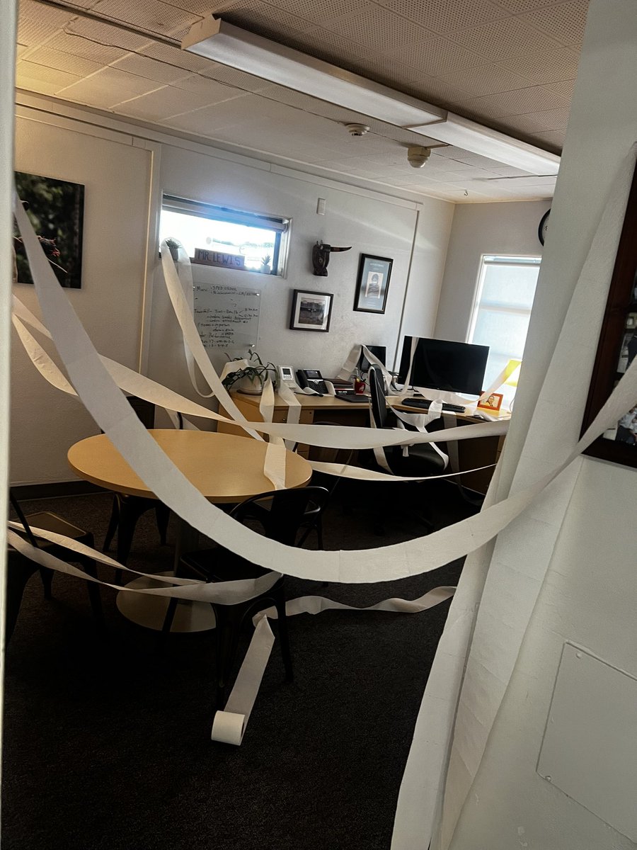 MrLewisSD's tweet photo. Shenanigans hit Alcott… and somehow made it all the way into my office. @sdschools https://t.co/MJKkmnyFMq