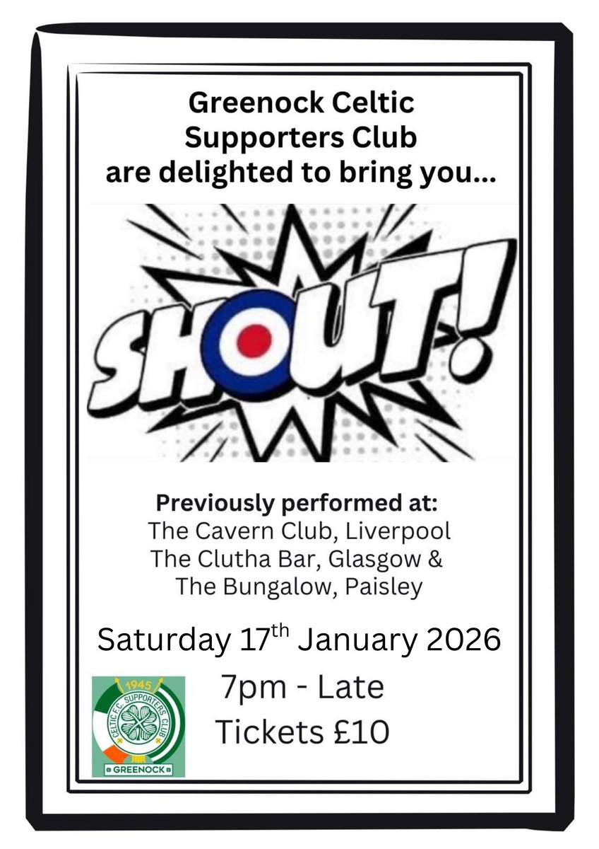 We are delighted to welcome Shout back to the club next month for a night of fantastic music and dance🕺 Tickets are available from the club’s reception desk.