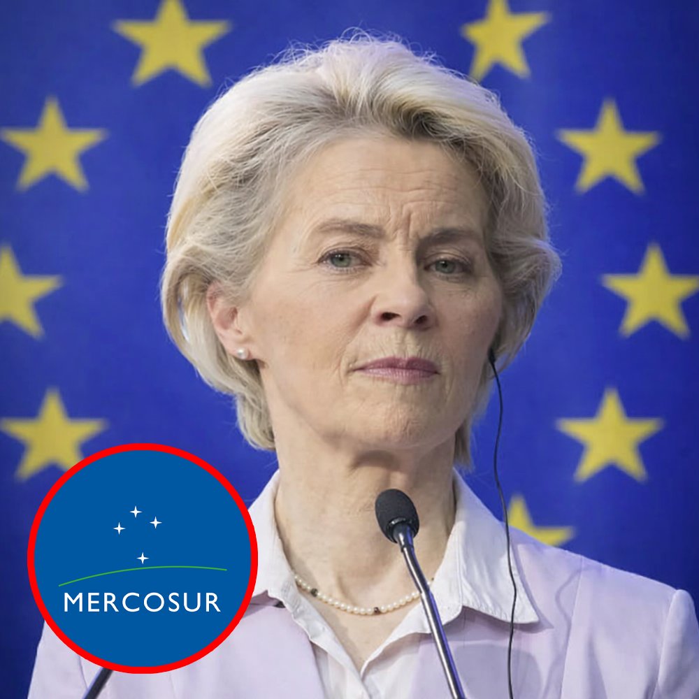 WAŻNE wiadomości z Brukseli 🚨 Okazuje się, że wstrzymanie podpisania umowy UE z Mercosur było zwykłą ściemą Ursuli von der Leyen❗ Już na jutro na godzinę 14:30 do agendy posiedzenia ambasadorów UE wpisano kluczowe głosowanie ws. klauzul ochronnych❗

Proszę o podawanie dalej,