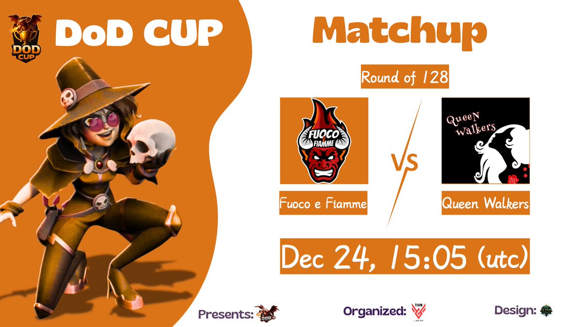 🗞️ Weekend News

📌 Good debut for us in the first tournament of the season the <a href="/StyleCupCoC/">Style Cup</a>

✅ Day2 reached with 3 solid wins on day1

🕒 Now let's focus on the upcoming matches, starting with <a href="/dodelite_/">DoD Elite</a> vs Queen Walkers on December 24th at 15 UTC 🔥