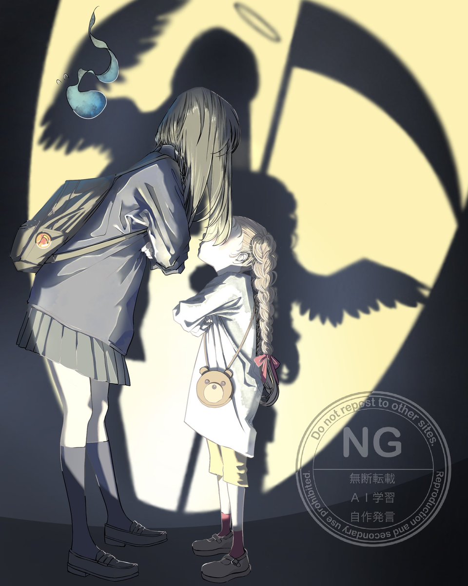 Nowin7's tweet photo. 「 天使vs死神 」

#イラスト 
＃illustration https://t.co/nxYyokcYl7