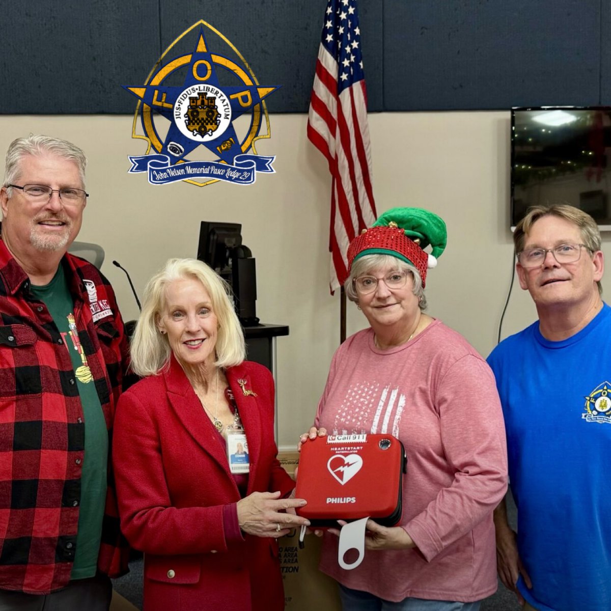 FOPPasco29's tweet photo. Thank you to @AdventHealth and Connie Bladon for their generous donation of an AED to the Lodge. Your support helps protect our members and guests—a truly lifesaving partnership in action. 💙🚓⚕️❤️
#ThankYou #FOP #CommunitySupport #PublicSafety https://t.co/xEchUmM2yS