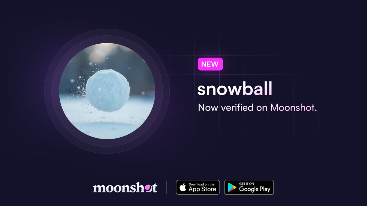 snowball ($snowball) is now verified on Moonshot., image size:1200x675