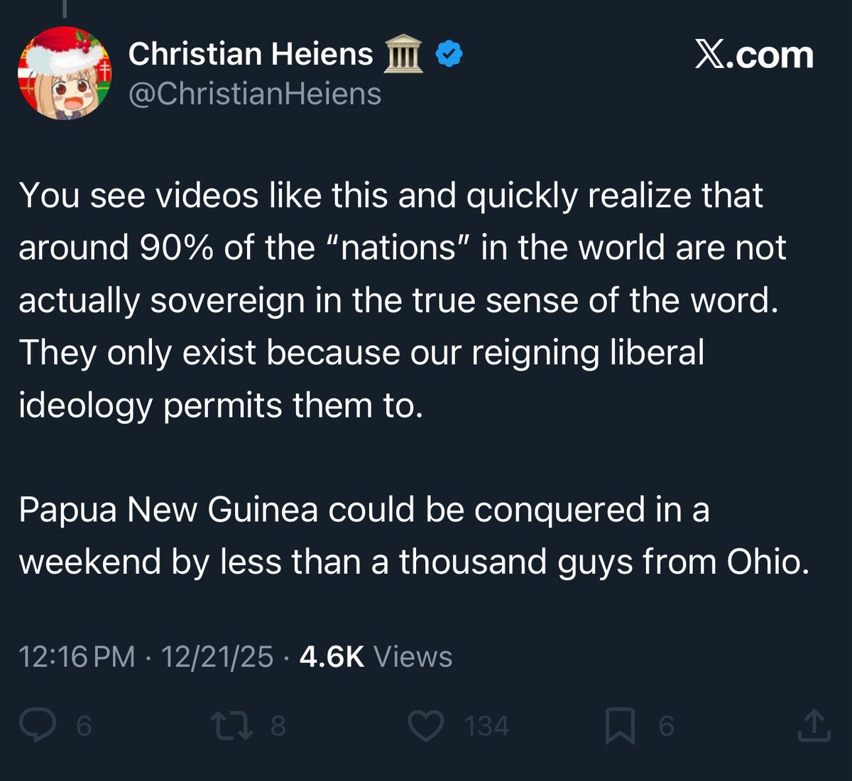 PNACstreetgang's tweet image. This is just Magical White Man Theory. Actually, Europeans of centuries past were able to assert dominance because they had developed the machinery of civilization exceeding parity, not because they were Magical White Guys w/vril. People from shitholes are also not docile fauna