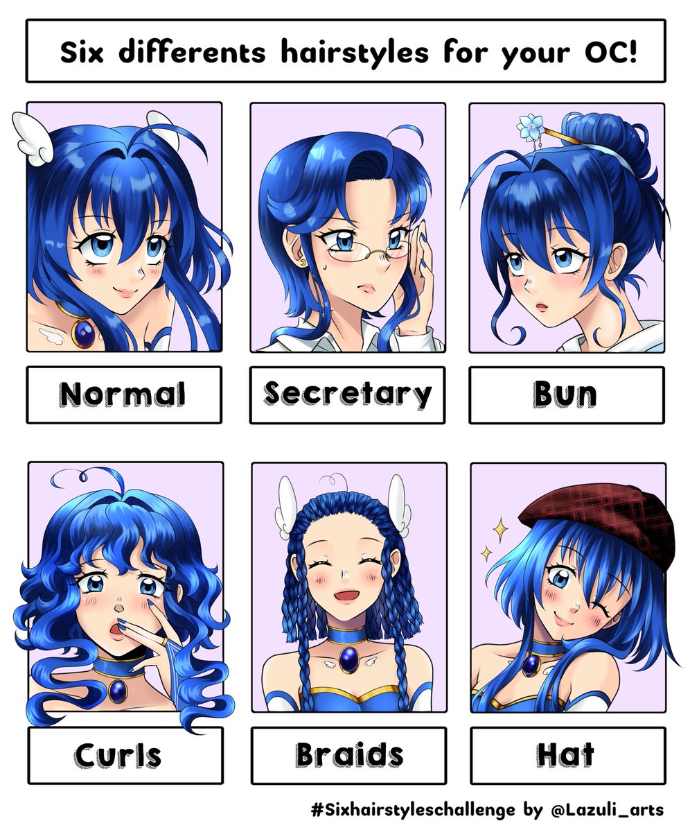 🌟6 hairstyles challenge 2025 version !🌟
What’s your favorite?

You can participate with this hashtag :
#6hairstyleschallenge

Can’t wait to see your oc ! ✨