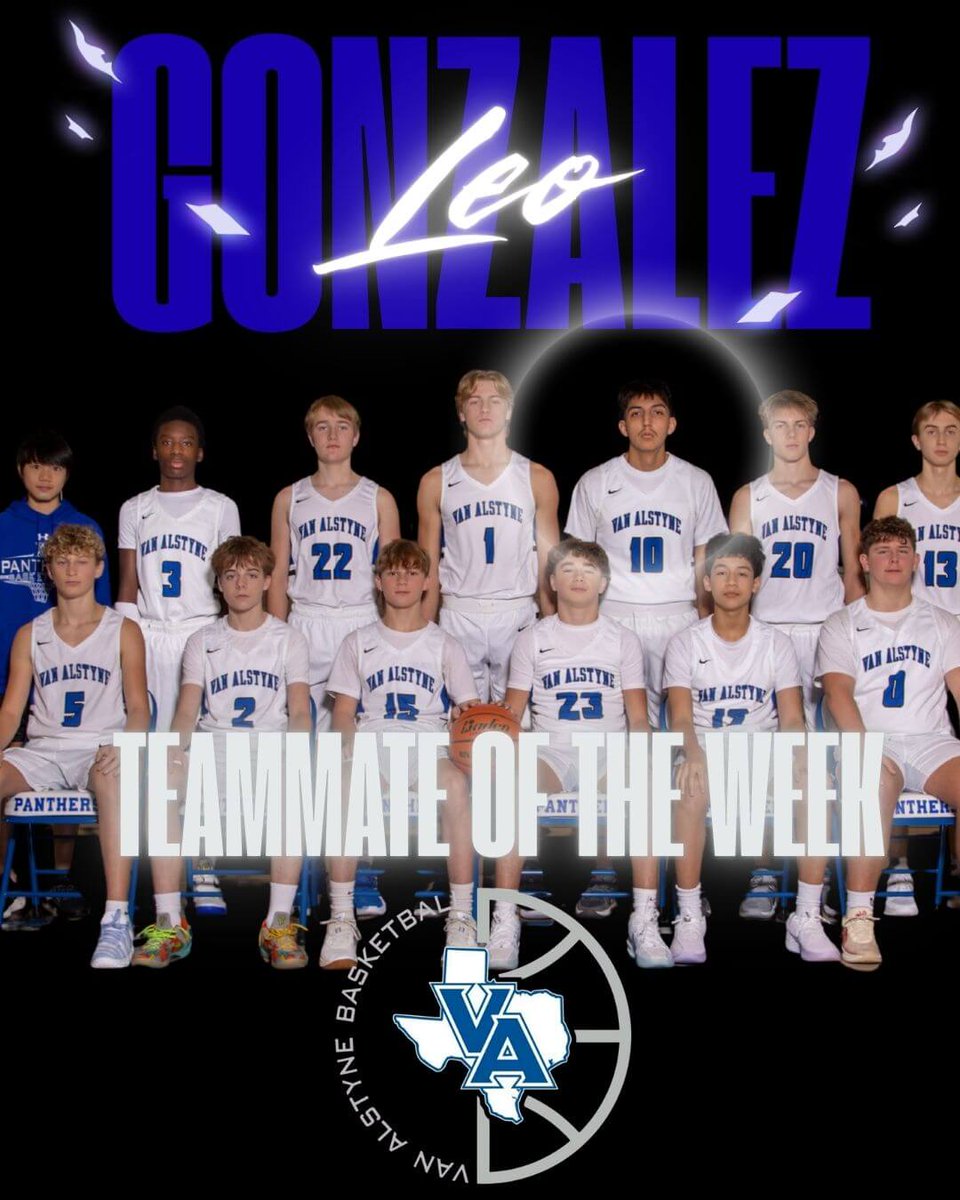 VanAlstyneHoops's tweet photo. 🚨TEAMMATE OF THE WEEK🚨

Leo Gonzalez!! 

Leo raises the level of focus and intensity daily in practice. He never shies away from doing the dirty work and is never afraid to sacrifice his body for the sake of the team! Good job, Leo! 

#WinTheDay https://t.co/y8UVOJ7ZsH