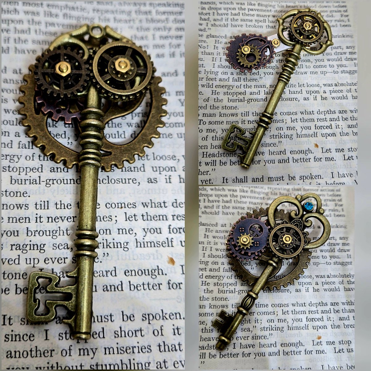 スチームパンクブローチ」 鍵の角度も重要 #スチームパンク #ハンドメイド