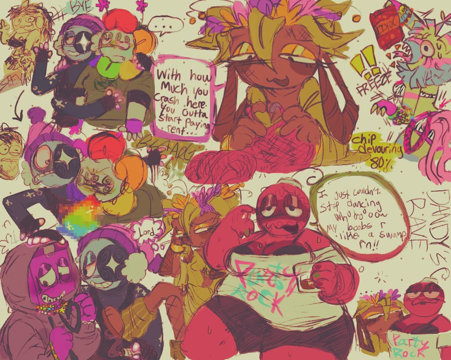 Dandys rave doodle page because im hyperfixing
#dandysrave #dandysworld