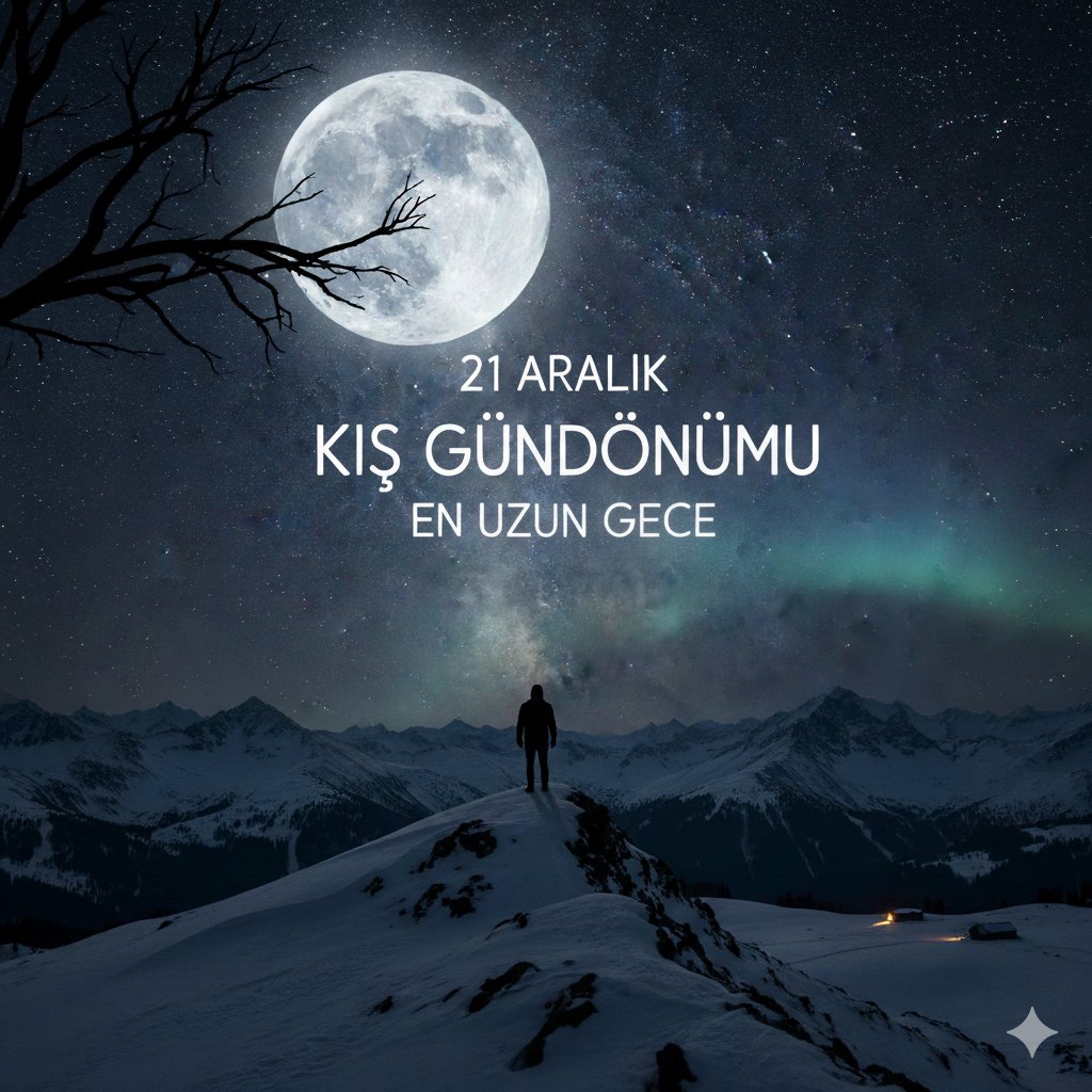 Astrobahar_'s tweet photo. 21 ARALIK -EN UZUN GECE
❄️KIŞ GÜNDÖNÜMÜ 

Bu gece uzun sürer,
çünkü ışık acele etmez.
Toprağın kalbinde çatlayan tohum gibi,
umut da sessizliği seçer.

Güneş geri çekilir,
insan içine bakar.
En uzun gece,
kendini ayakta tutan özü hatırlayanlar içindir.
#21Aralık #Astroloji https://t.co/ah2NTkqkEk