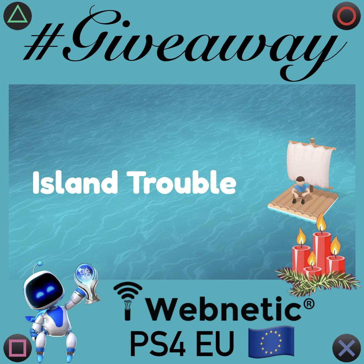 🎁 #Giveaway 🕯️🕯️🕯️🕯️
#4th Advent #AdventSeason
🎮 Island Truble
🌐 🇪🇺 EU 🗝️ 4x #PS4 
💬 Comment : 🕯️🕯️🕯️🕯️
🔁 Repost ❤️ Like 👤 Follow   
<a href="/PSN_Robert2567/">Robert2567</a> + <a href="/Webnetic2/">Webnetic</a> 
⏳ Winner’s in 72h → Good luck🍀