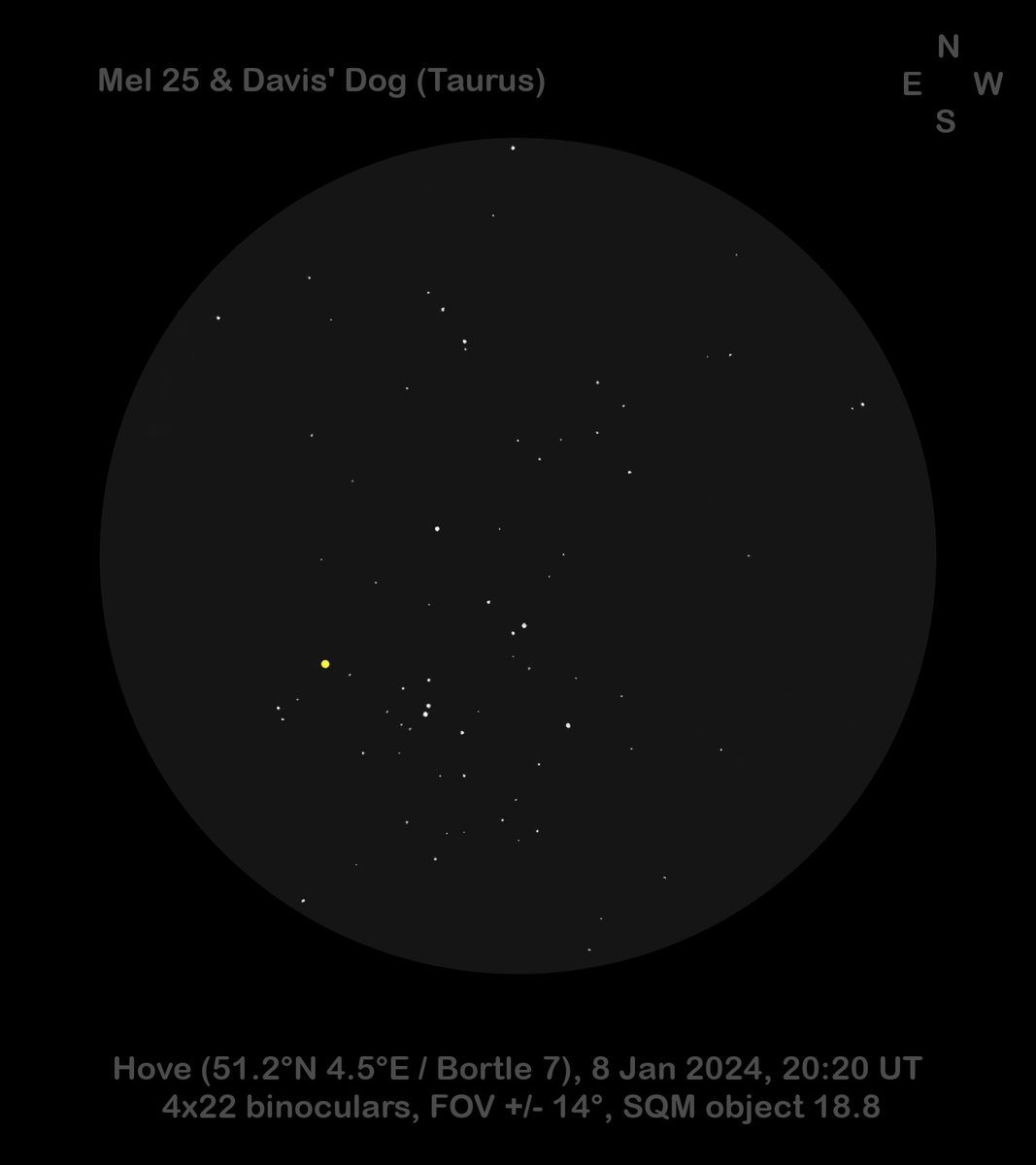 As new #deepskylog sketch of the week, we selected this sketch of the Open cluster Mel 25 in Taurus by Jef De Wit.
More information can be found here:

deepskylog.org/index.php?inde…

#sketch #sketchoftheweek #deepsky #astronomy #deepskydrawing #sketches