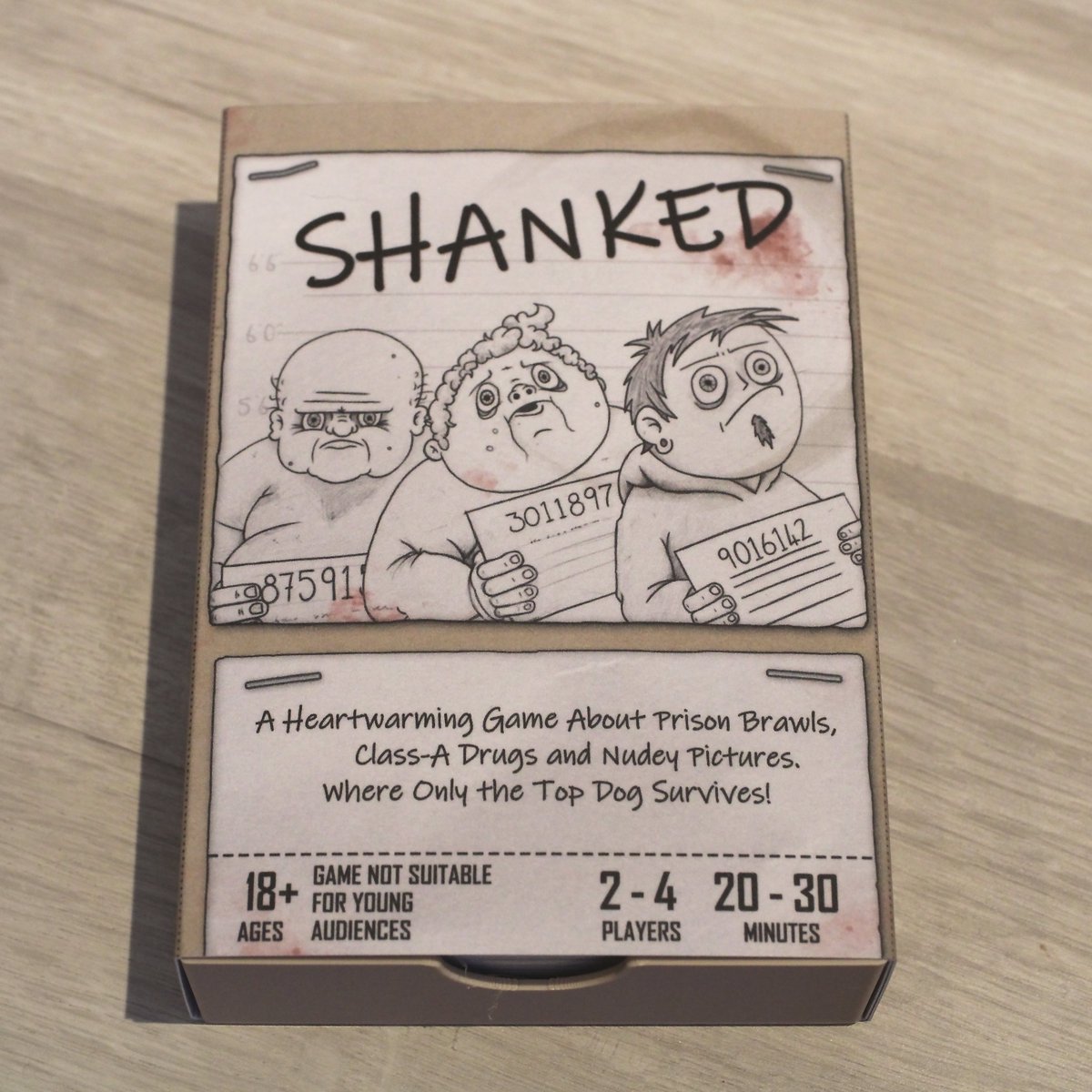 toeFUNKstudios's tweet image. COMING 2026!!!  

Here are our product shots for our upcoming handmade card game Shanked 

It's a heartwarming game about prison brawls, Class-A drugs and nudey pictures, where only the top dog survives.  #tabletopgaming #gaming
