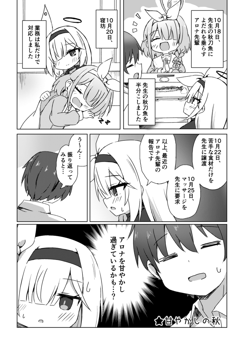 来週の冬コミではアロナを甘やかさないようにしたりアロプラと海の家ごっこしたりする漫画が出ます 