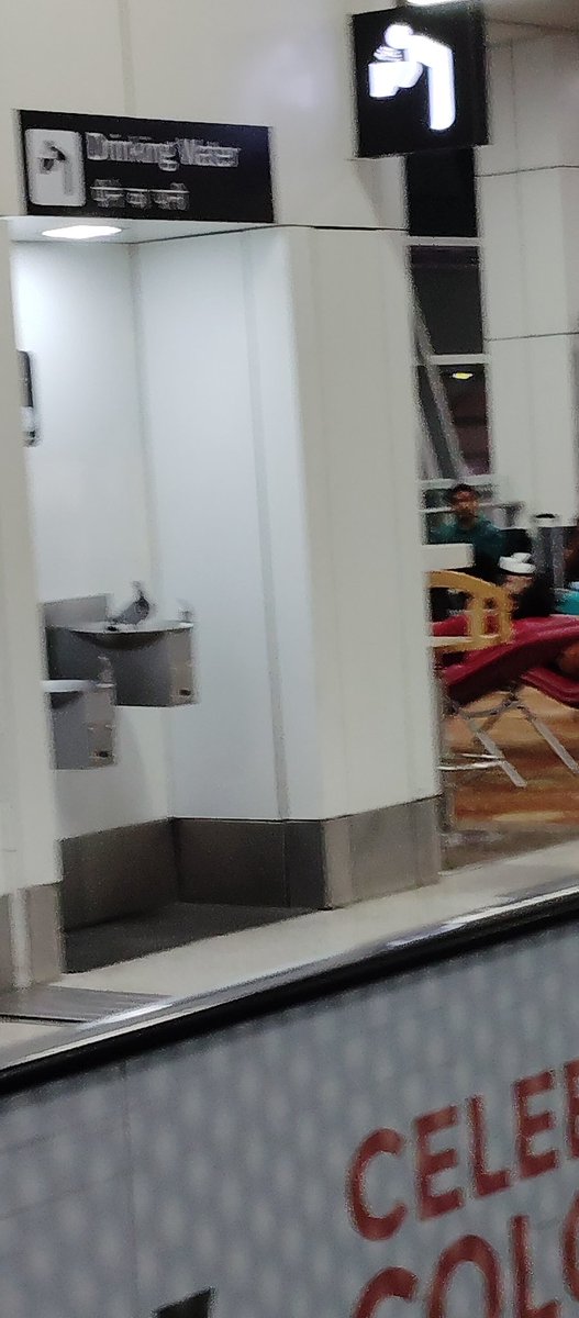 Delhi T3 airport - Pigeons thirsty and having a gala time.
This needs to be removed asap