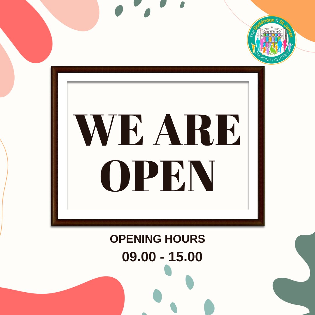 WE ARE BACK!
The Centre will reopen to the community today from 9:00am.
With lots of groups, services and warm spaces - we look forward to seeing you all!