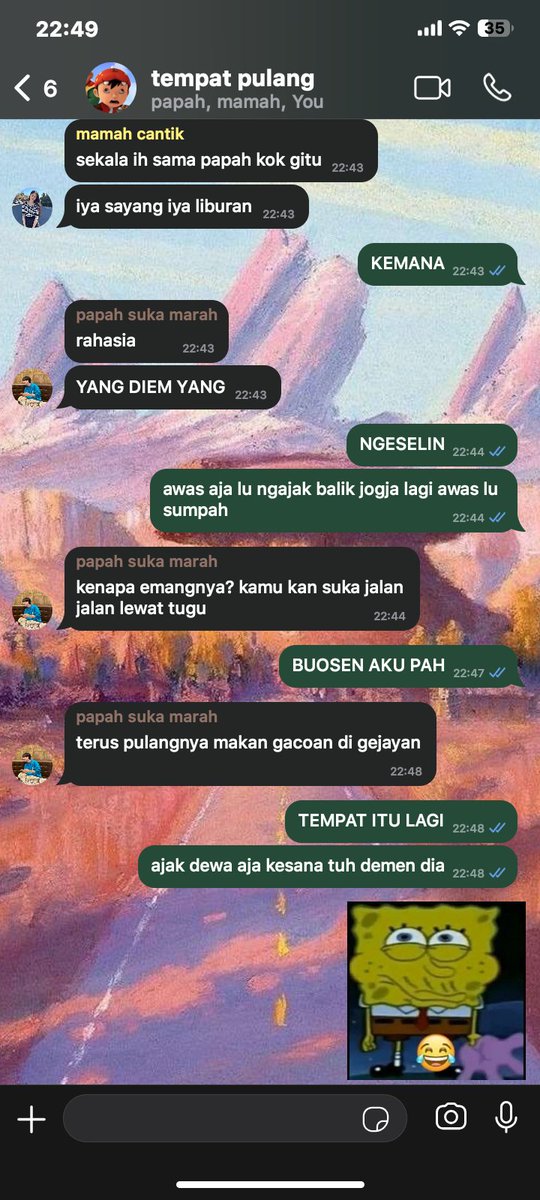 sekaladuniaa's tweet photo. skrinsut dulu, besok kalo sampe jogja lagi awas aja #farhan #sleketep https://t.co/oWnxTA1YJ6