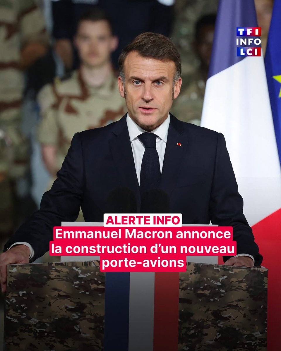 MissPeelEmma's tweet image. 🚨 Macron a donné le coup d'envoi de la construction du futur porte-avions français destiné à remplacer le Charles De Gaulle. Le navire de guerre doit entrer en service en 2038. 

J'espère qu'il ne va pas s'appeler le Macron 🤣