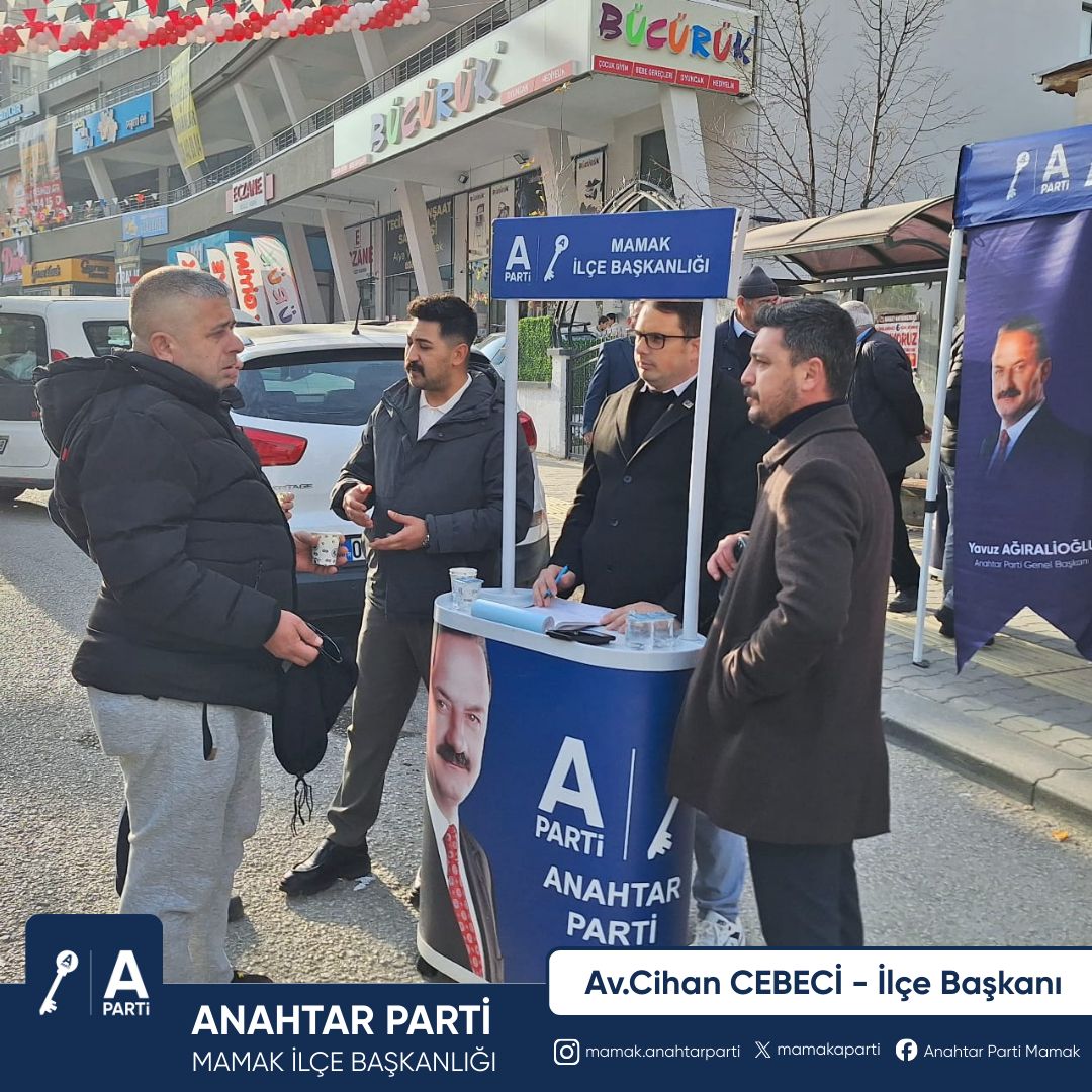 Anahtar Parti Mamak İlçe Başkanlığı olarak Boğaziçi Mahallemiz de partimiz adına stand çalısması ve üye kayıt faaliyeti gerçekleştirdik. Halkımızın yoğun ilgisiyle karşılaştığımız bu etkinliğimizde, gösterilmiş olan teveccüh için teşekkür ederiz.