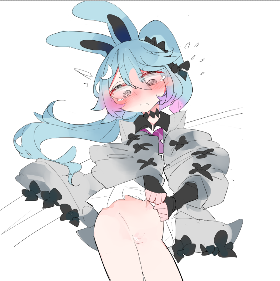 風に煽られてパイパンなのがバレるノーパンのカキョウヨサリ 