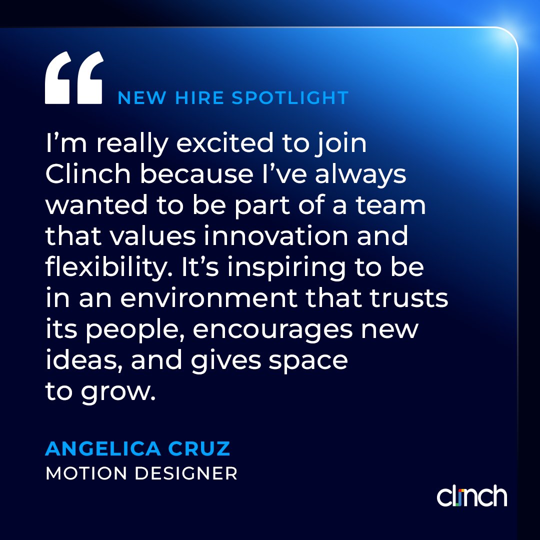 We’re excited to welcome Angelica Cruz to our Creative team as a Motion Designer! Angge is a multi-talented designer with a strong eye for trends and a passion for bringing ideas to life through motion, layout, and graphic design. We can’t wait to see her creativity in action! 🎨