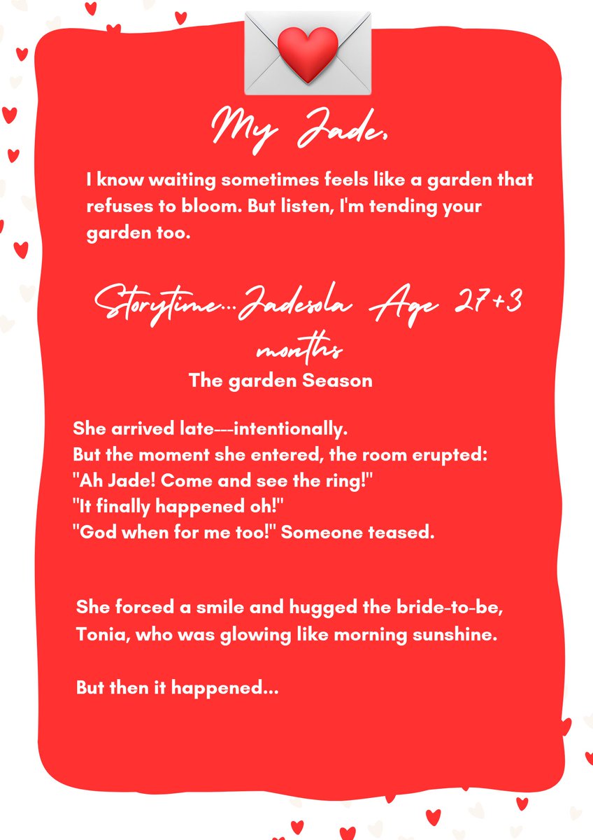 MsHonHon's tweet photo. What I plant, I tend.
What I tend, I bloom.

You’re My garden, loved and watered with intention.
Today, Jade finds comfort in these words.

Come sit with the story 🤍 here👇
https://t.co/GwHHsePuDD

#honeyhonestlyyours https://t.co/Bj4zPSUKAg