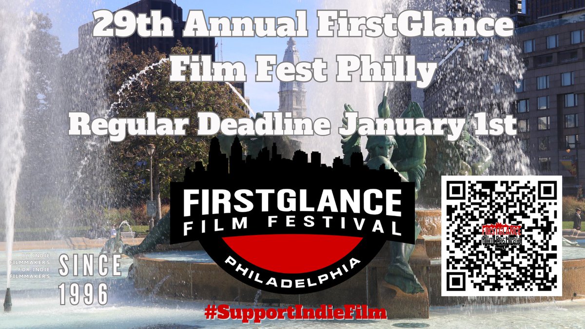 FirstGlanceFilm's tweet image. 29th @FirstGlanceFilm #FilmFestival #Philadelphia Features
Docs
Shorts
Webseries
International
Animation
Student Film and more...
Submit NOW- bit.ly/FGcfeFF
#SupportIndieFilm #FilmX #Filmmaking