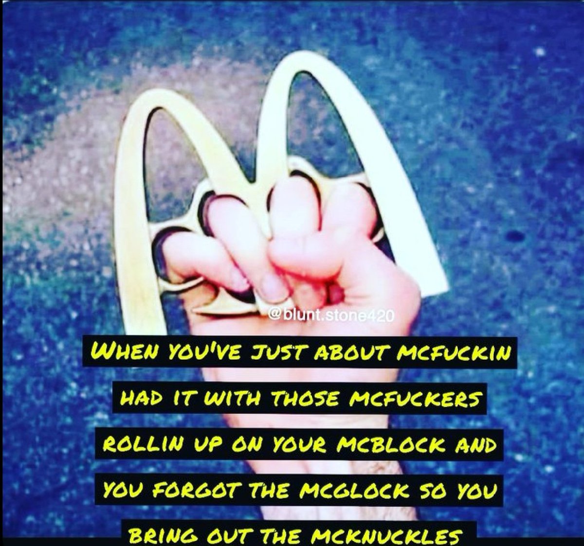 MoodyMahem's tweet photo. Somebodys boutta get a big
Mac to their mcface with an
extra side of mcwhoopass,
large curd
🍔🍟 https://t.co/2ns0t1MPZU