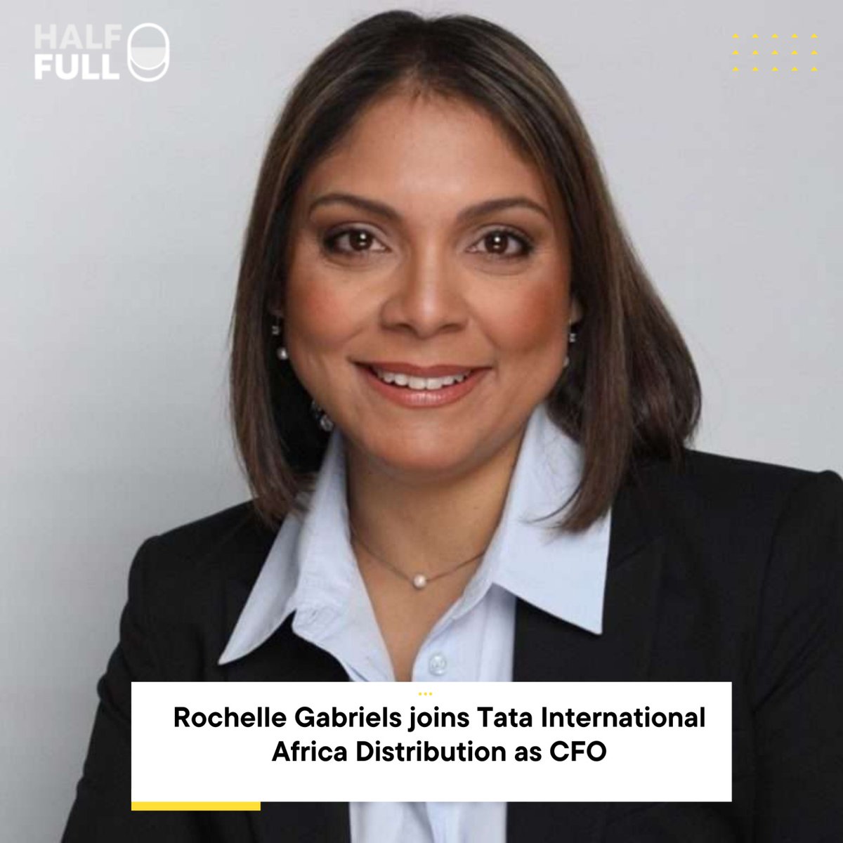 Halffull_X's tweet image. Tata International Africa Distribution has appointed seasoned finance executive Rochelle Gabriels as its CFO, marking her return to the corporate arena after a short career break.
