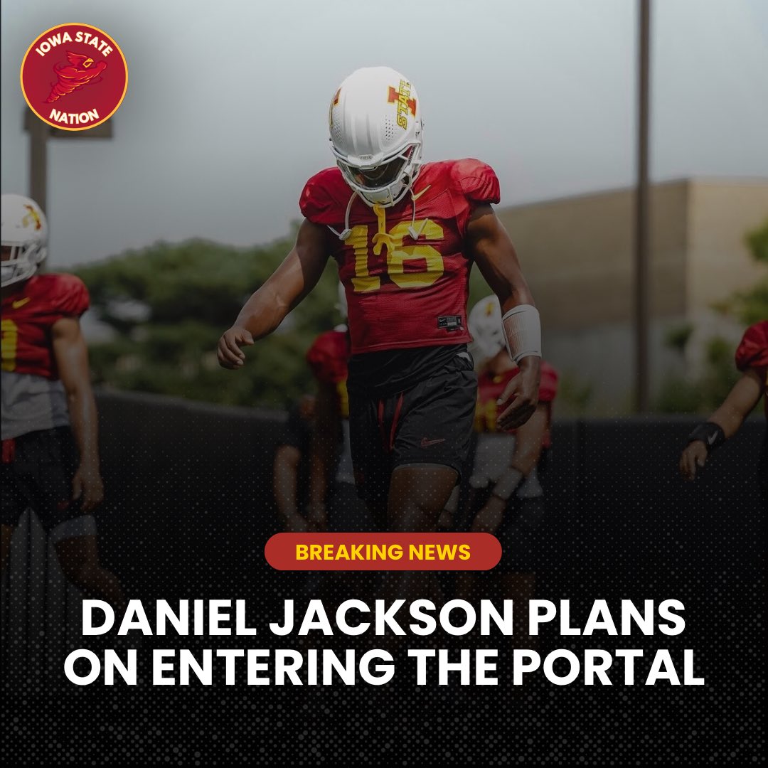 🚨 Iowa State WR Daniel Jackson plans on entering the Transfer Portal.