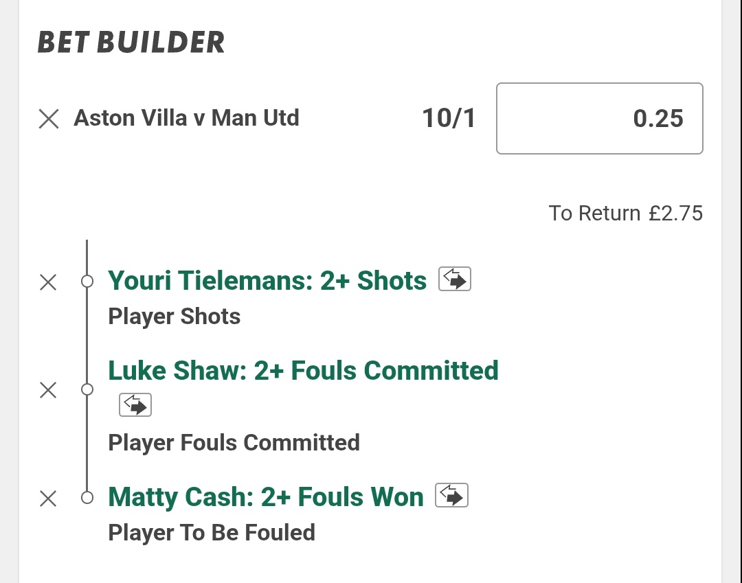 Billys_Bets's tweet image. 🏴󠁧󠁢󠁥󠁮󠁧󠁿 Villa v Man United
📖 Bet365

23/20, 10/1 &amp;amp; 95/1