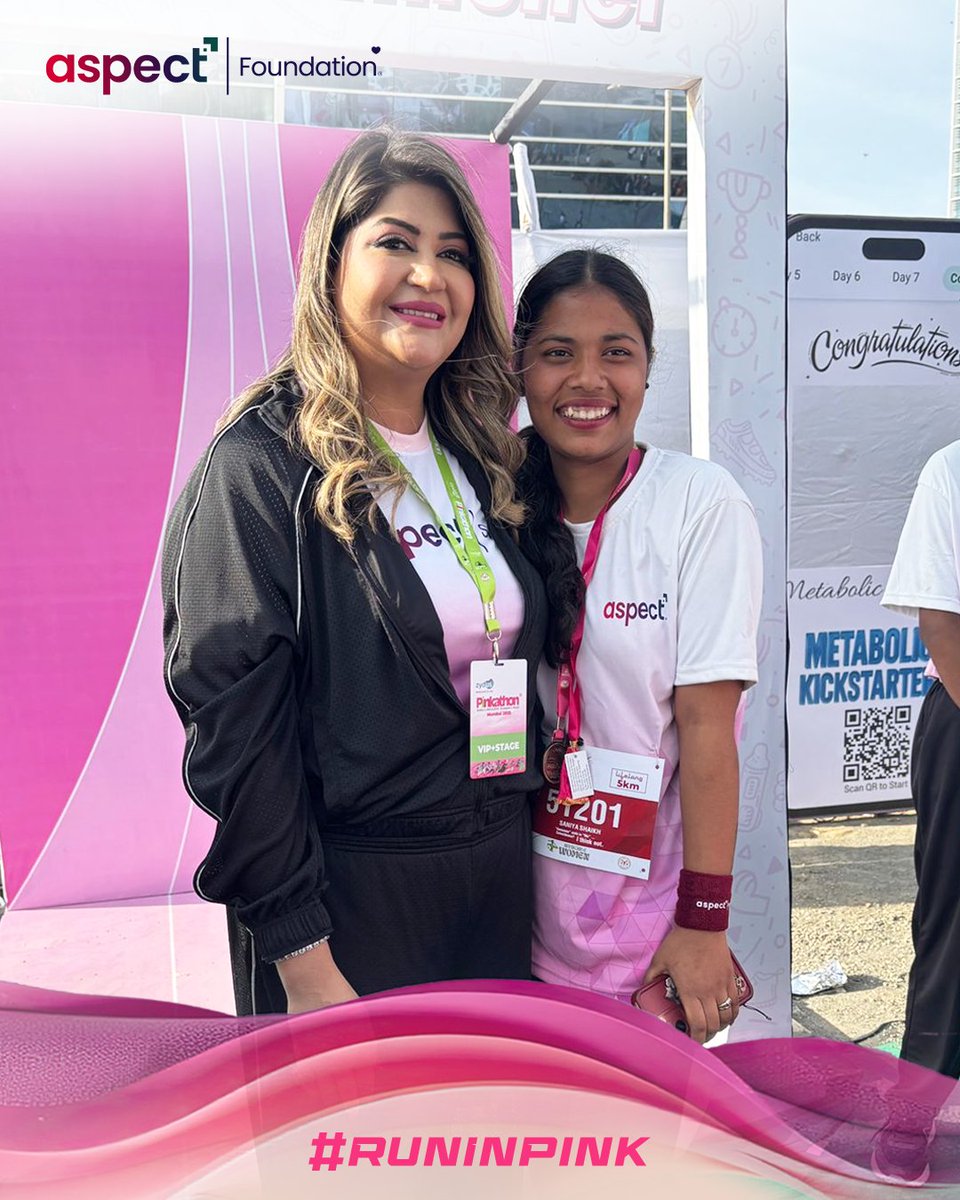 AspectFndn's tweet photo. Today, every bit of hard work came into picture. 💗
Our 50 selected girls ran #Pinkathon with confidence built over weeks of training, nutrition support, and awareness.
This is what support can do. This is what opportunity looks like!#AspectFoundation #MarathonDay #AkshaKamboj https://t.co/Hwvei0jA8j