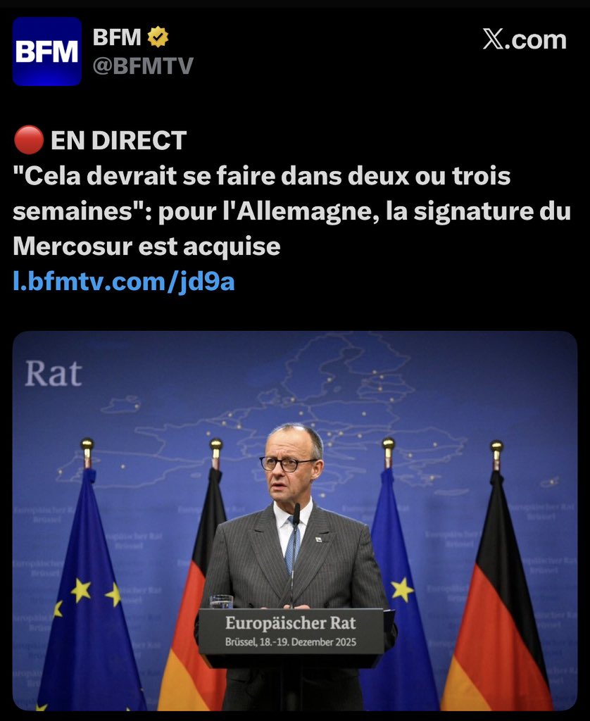 myriampalomba's tweet photo. Macron ment quand il dit qu’il n’acceptera pas le Mercosur! Il est déjà signé par Ursula Von der Leyen, qui selon les traités de cette foutue Union Européenne, a et aura toujours le dernier mot ! 
Une bonne femme élue par personne qui a droit de vie et de mort sur notre agriculture !
