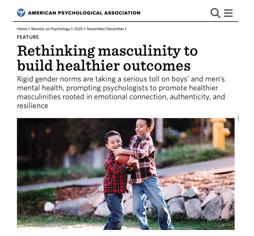 APA lists stark facts about male mental health: 4x higher suicides, 4 of 5 murder victims, plummeting education/college entrance/graduation etc etc etc

Then lays all blame on—you guessed it—“masculinity.”

No other causes even considered.
On (more) reason I’m no longer a member.