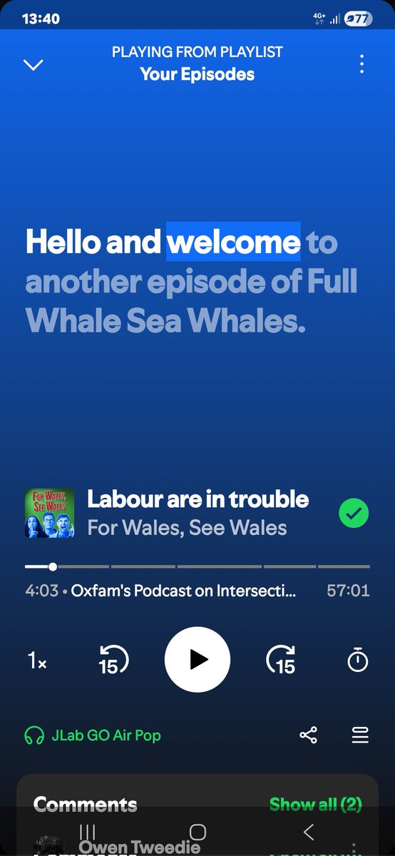 I prefer Spotifys name for your podcast 😉 <a href="/WillHayCardiff/">Will Hayward</a> <a href="/MelOwenComedy/">Mel Owen</a>