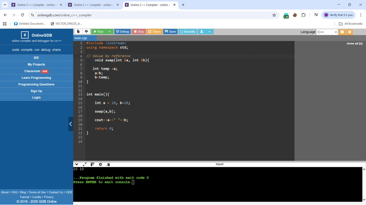 Tanishhka123's tweet image. DSA

Functions

Today I am studying about functions.

How to declare, define and call a function.

Done many of the program based on functions. 

Thank you Rohit bhaiya for those amazing sessions.
@rohit_negi9
###CoderArmy.  ###strike. ###Thankyoubhaiya