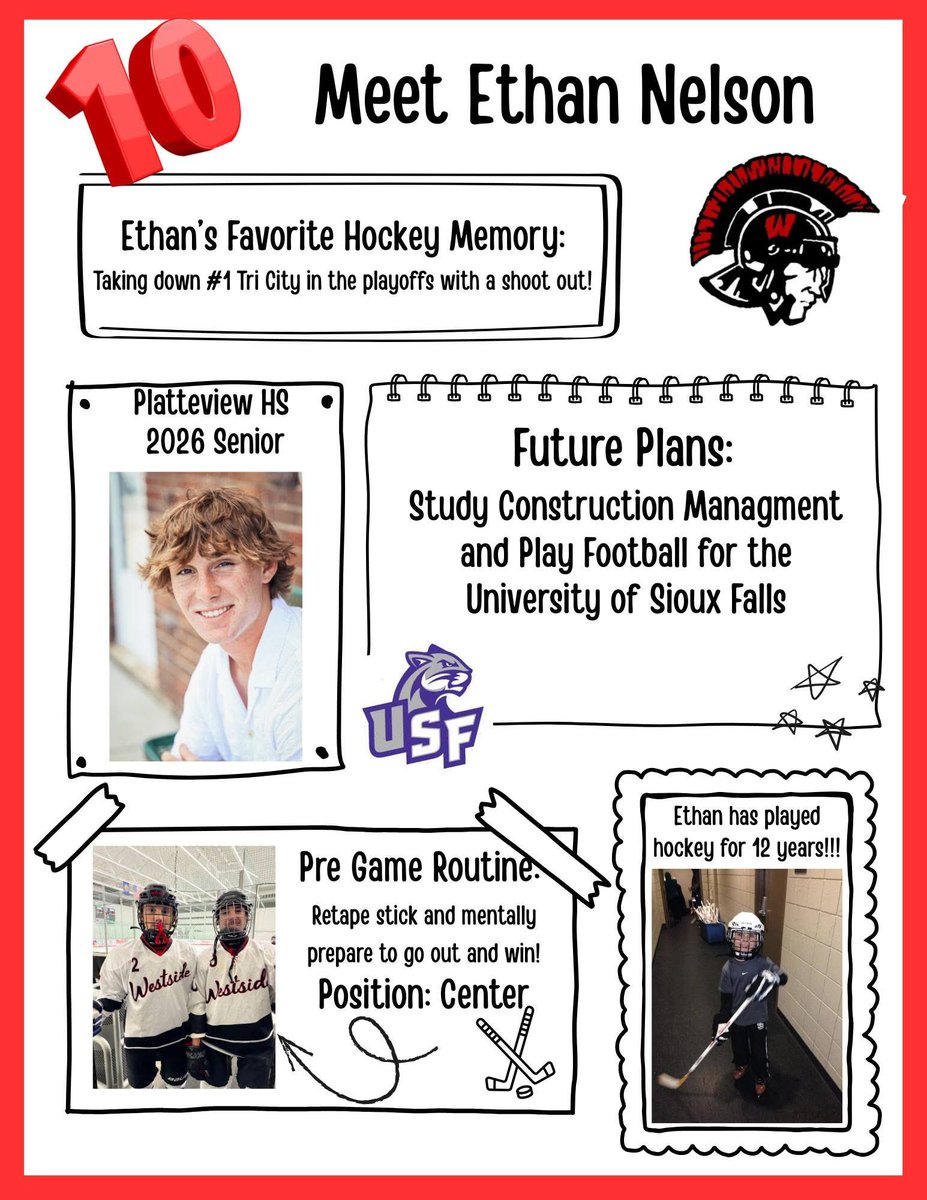 We’ve had a LOT of football posts lately, but this kid has also been playing hockey his entire life!