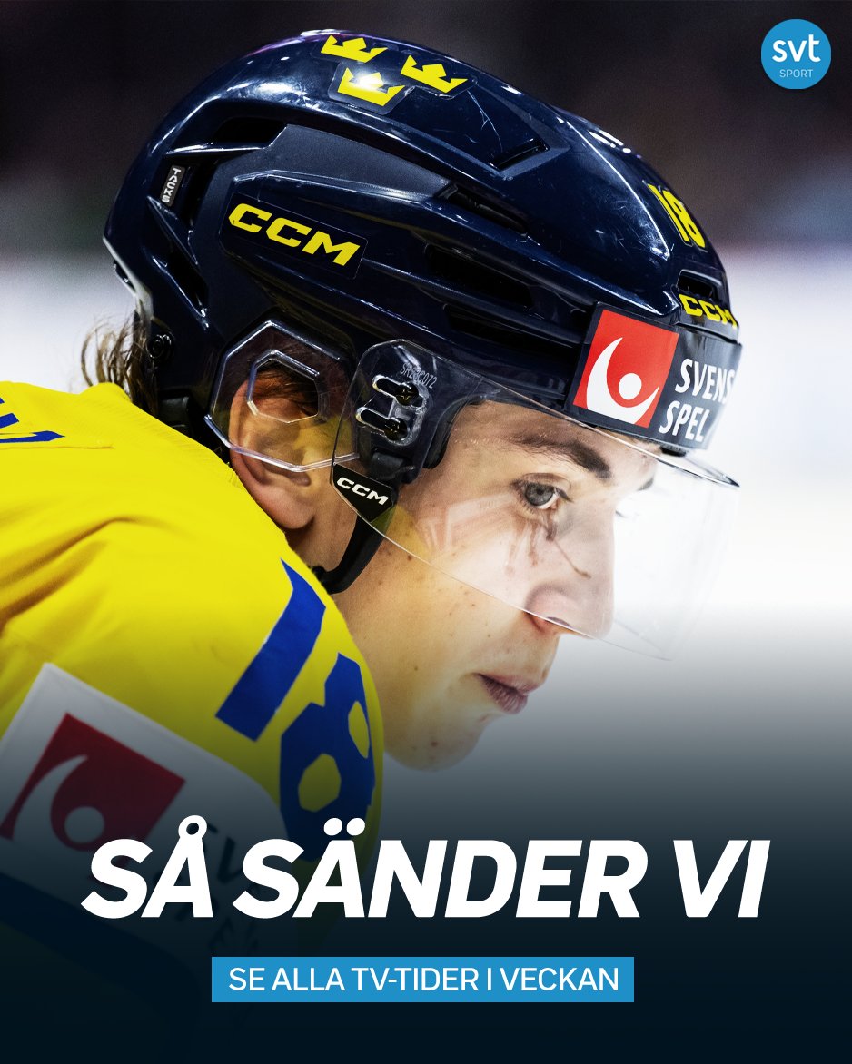 Äntligen dags för JVM 🤩🏒

Juniorkronorna jagar guld mellan den 26 december och 6 januari. Du ser hela mästerskapet i SVT.
🔹
Se hela veckans tv-tider här 👉 svt.se/sport/artikel/…