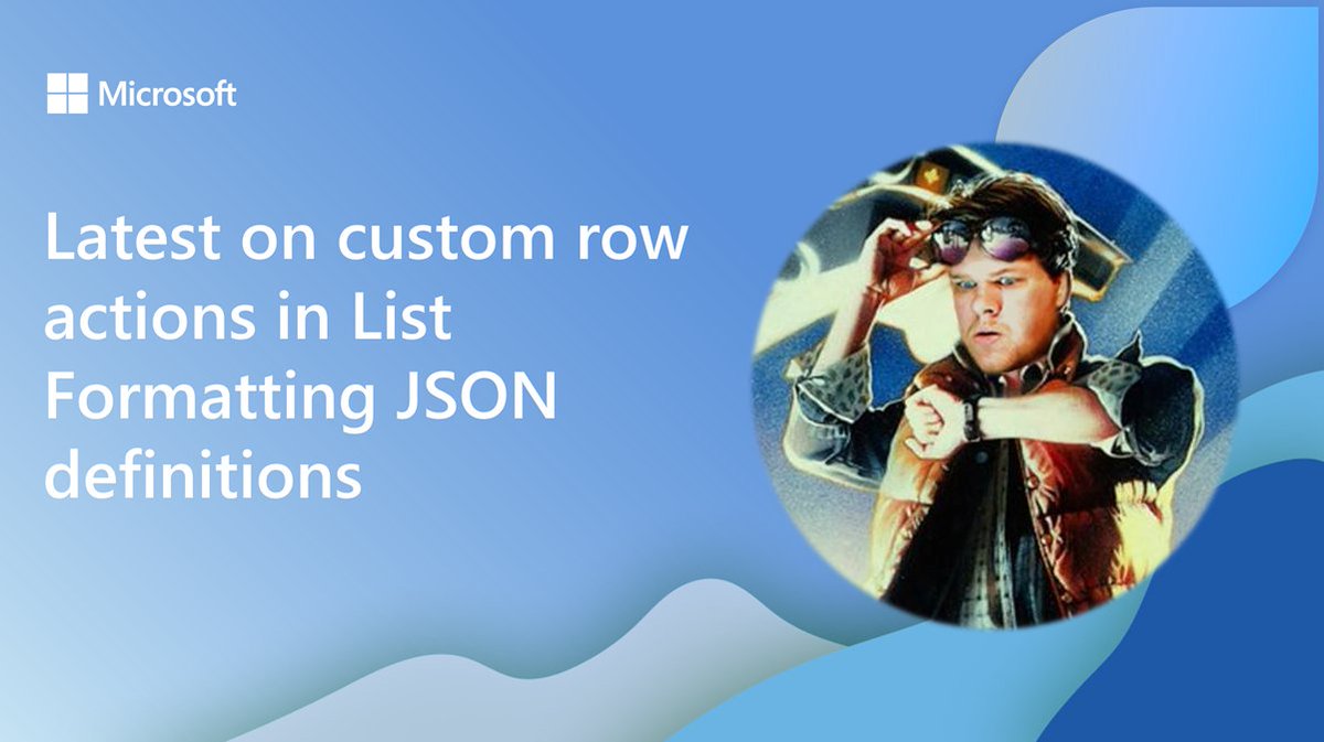 SharePoint's tweet photo. 💡 Latest on custom row actions in List Formatting JSON definitions
@theChrisKent walks through new + classic row actions, actionParams vs actionInput, and Quick Steps.
📺 Watch the demo → https://t.co/L1cZP1I5Z4
#SharePoint #MicrosoftLists #ListFormatting #JSON https://t.co/J2mefkgKCK