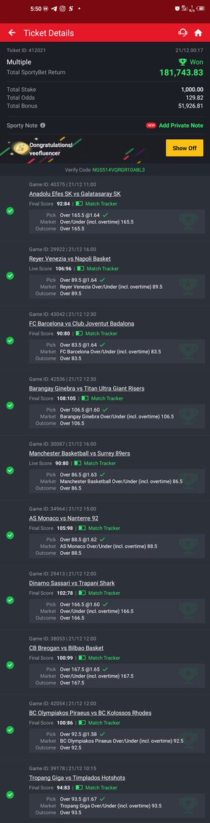 veefluencer's tweet image. Main ticket had 2 cuts (500 odds) 
Midlines edit played!!!
🟩🟩🟩🏀🏀💥💥💚💚🏀💥💥💥🎉🎉